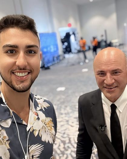 Naeem with Kevin O'Leary